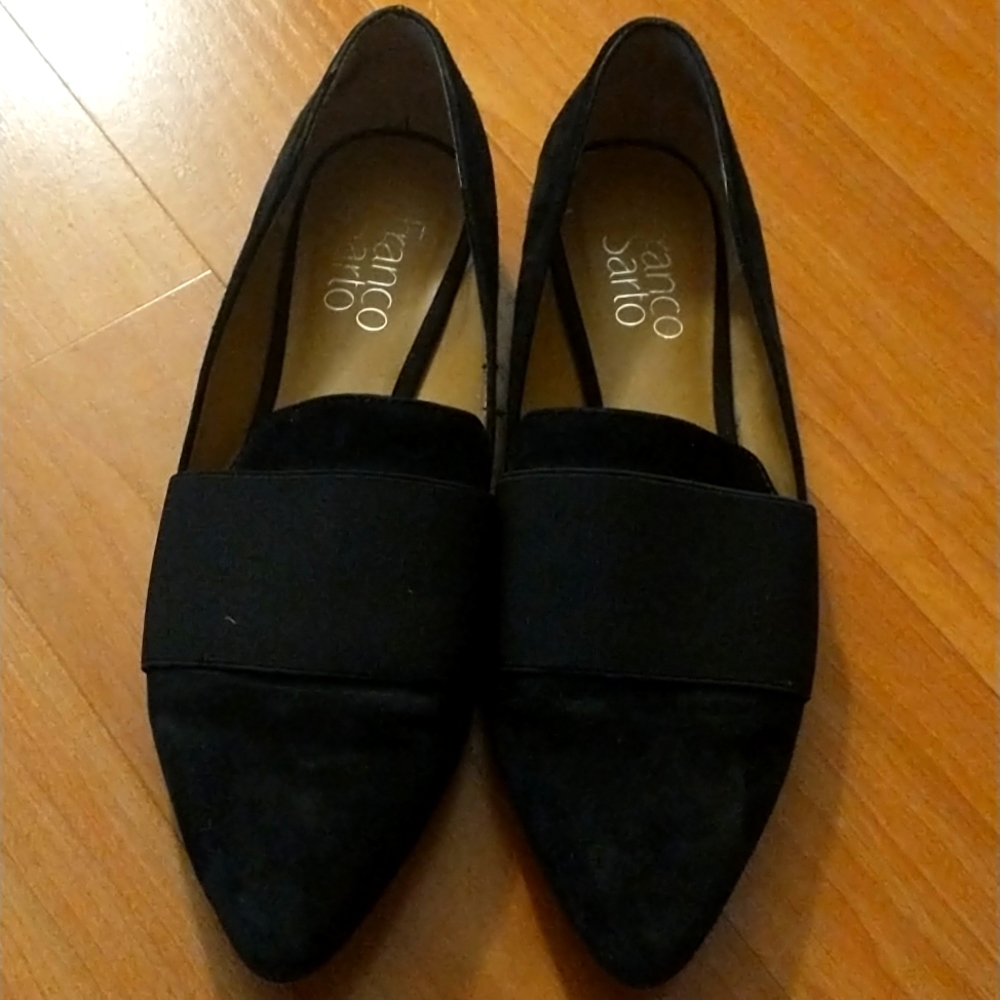 Franco Sarto black suede shoes women 6.5